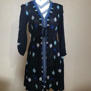 Free People Black and Blue Dress